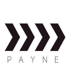 the logo for payne is shown in black and white