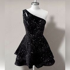 This Sparkly Sequin One Shoulder Short Dress Is Very Cute And Comfortable. The Fabric Is Velvet Sequin With Soft And Straight Features, Which Is Mostly Used In Women's Fashionable Special Occasion Dresses Such As Homecoming, Formals, Prom, Evening Parties , Wedding Guest Product Details About This Item Fabric Type:Velvet Sequin Care Instructions:Dry Clean Only Closure Type:Zipper Homecoming Dresses Black Sparkly, School Dance Dresses 8th Grade Short, Baddie Homecoming Dresses, Short Black Prom Dresses, Homecoming Short Dresses, Stunning Dresses Short, Junior Prom Dresses Short, 8th Grade Dance Dresses, One Shoulder Short Dress