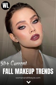 Classic fall makeup look with a bold smudged eyeliner Daring Makeup