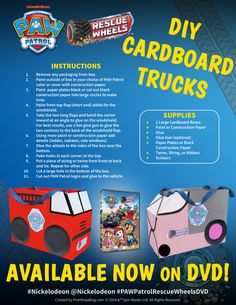 the instructions for how to make cardboard cars with dvd's and video game materials