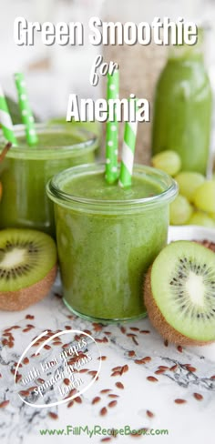 a green smoothie for anemia recipe idea to create that is high in iron mixed with spinach and vit c to absorb the iron, so healthy. Iron Rich Green Smoothie, Smoothie Recipes For Iron Deficiency, Low Iron Smoothies, Juicing For Low Iron, Iron Filled Smoothies, Healthy High Iron Recipes, High Iron Salad Recipes, Smoothies High In Iron, Low Iron Smoothie Recipes