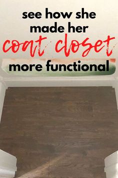 a white toilet with the words see how she made her cont closet more functional