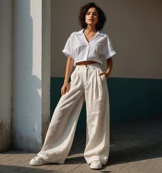 Step into effortless elegance with our Linen Loose Pants, the perfect blend of comfort, style, and versatility. Designed with the modern individual in mind,  these pants are an essential addition to any wardrobe. Crafted from high-quality, breathable linen, our pants offer unparalleled comfort. The lightweight fabric keeps you cool and comfortable,  making them ideal for warm weather or layering in cooler seasons. Key Features: ✦ Premium Linen Fabric: Made from high-quality, breathable linen for Casual Linen Dress Pants, Summer Linen Dress Pants With Pockets, Linen Dress Pants Trousers For Summer, Relaxed Fit Linen Dress Pants With Pockets, Beige Linen Dress Pants For Summer, White Linen Wide Leg Harem Pants, Linen Ankle-length Dress Pants With Pockets, Spring Wide Leg Linen Dress Pants, Linen Wide Leg Dress Pants For Spring