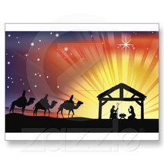 the birth of jesus is depicted with three wise men and baby jesus in their manger