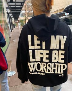 LET MY LIFE BE WORSHIP HOODIE Easy 30 day return policy Christian Clothing Brand, Worship Quotes, Christian Shirts Designs, Hoodie Ideas, Christian Hoodies, Quotes Words, Jesus Is Life, Jesus Loves You