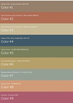 the color chart for this website shows what colors are in each section and how to use them