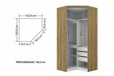 an open cabinet with measurements for the door