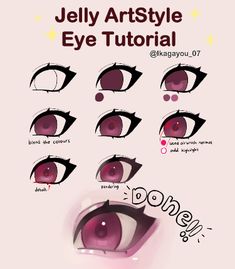 the instructions for how to draw an anime eye step by step in this video, you can