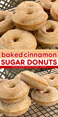 Have these Baked Cinnamon Sugar Donuts! It's a soft, light, and fluffy donut that is awesome for your Christmas morning breakfast. Pair it with your favorite coffee or hot chocolate to give you a great kick-start for the day. This donut recipe is easy to prepare and is ready in a few minutes. It has fewer calories since it's baked, not fried! It can be an option for holiday brunch ideas as well. The Cookin Chicks, Chicke Recipes, Sugar Donut, Cinnamon Sugar Donuts, Donut Recipe, Egg Recipes For Breakfast, Homemade Donuts, Easy Brunch, Baked Donuts