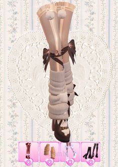 an image of a woman's legs with stockings and shoes hanging from them in the air