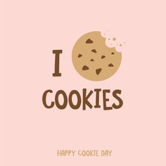 i cookies happy cookie day card with an image of a cookie on the front