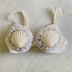 Mermaid Shell Bra With Rhinestones And Pearls. Nwt, Never Worn. Victoria Secret Push-Up Bra In Size 34c. Perfect For Halloween Costume! This Item Is Hand Made And May Vary Slightly In Design. Message With Questions. If You Need A Different Bra Size, Message Me For A Custom Listing. X X Bra Rhinestones, Mermaid Shell Bra, Shell Bra, Mermaid Shell, Vision Boards, Victoria Secret Bras, Push Up Bra, Bra Sizes, Summer Outfit