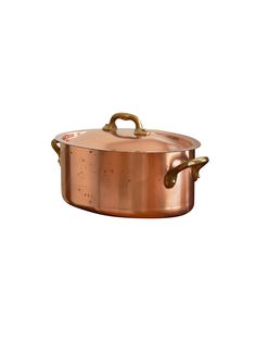 Vintage 1850s French Copper Oval Lidded Braiser Weston Table Cookware Aesthetic, Copper Cookware, Long Periods, Cooking Meat, Brass Handles, Vintage Copper, Modern Life, Vintage Antiques, 19th Century