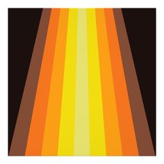 an orange and yellow striped light shines brightly in the dark night sky framed print