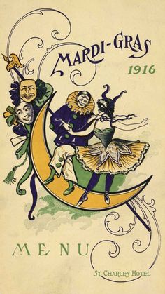 an old book cover with two people on the moon