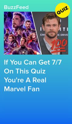 the avengers movie quiz is shown with an image of iron man and captain america on it