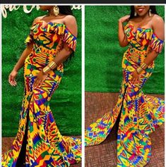 Kent's dress I Do Ghana Dresses, Kente Dress American, Kente Dress Dinner, African Kente Dresses Ghana, Ankara Prom Dress, Long Ankara Dresses, Couples African Outfits, African Bridesmaid Dresses, African Party Dresses