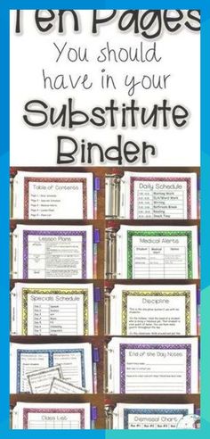 a binder with the words, you should have in your subsite binder