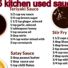 the ingredients for this recipe include sauces and seasonings, which are also labeled in red