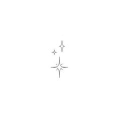 three stars are shown in the middle of a line drawing on a white paper background