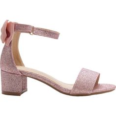 Presenting the Pink Glitter Banded Block Heels by Tulleen, an enchanting pair that sparkles with a metallic soft pink finish. These heels radiate charm and sophistication, making them an ideal choice for young girls who love a polished and stylish appearance. Designed with both a block heel and a low heel profile, these heels prioritize comfort and stability. The block heel offers a fashionable lift while being practical for daily wear and special occasions. Their chic sandal design ensures vers Block Heels Shoes, Sandal Design, Heels Pink, Chic Sandals, Shoes Pink, Block Heel Shoes, Shop Shoes, Girls Wardrobe, Pink Heels