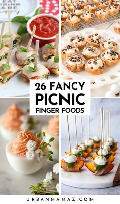 some fancy finger foods that are ready to be eaten