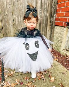 Ghost tutu Dress - Boo baby - with or without fairy lights Disney Ghost Costume, Ghost Costume For Toddler Girl, Toddler Ghost Costume Girl, Diy Toddler Ghost Costume, Ghost Tutu Costume, Kids Ghost Costume, Best Toddler Costumes, Baby Ghost Costume, Toddler Ghost Costume