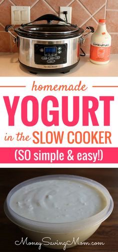 homemade yogurt in the slow cooker so simple and easy