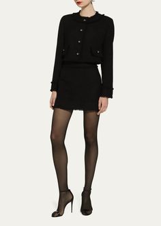 Dolce&Gabbana Tweed Mini Skirt - Bergdorf Goodman Dolche Gabana, Tweed Skirt Outfit, Tweed Mini Skirt, Tweed Skirt, Skirt Outfit, Big Girl, Brand Ambassador, Girl Style, Bergdorf Goodman