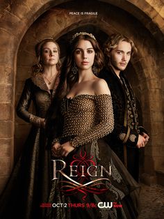 the poster for reign starring actors from tv series, which is currently on dvd and blu