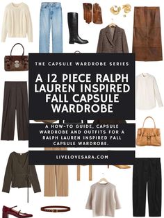 A 12 Piece Ralph Lauren Inspired Fall Capsule Wardrobe - livelovesara Ralph Lauren Outfits Women, Ralph Lauren Style Women, Ralph Lauren Ads, Ralph Lauren Looks, Ralph Laure, Ralph Lauren Womens Clothing, Style List, 90s Ralph Lauren, Ralph Lauren Fall