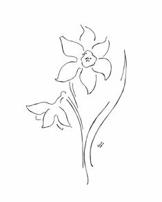 a drawing of a flower on a white background