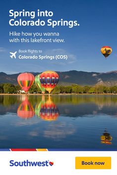 With Southwest, you can vacation how you wanna in Colorado Springs. Hike the mountains, swim the lakes, and explore the sandstone formations. The options are endless. One click is all it takes for your perfect getaway. So why wait? Tap the Pin and book now. Book Rentals, Book Flight, Traveling Ideas, Airline Booking, Explore Colorado, Alaska Vacation, Unique Vacations, Book Flights, Cheer Squad