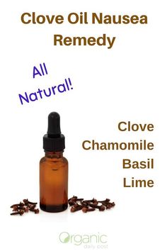 This professionally-designed Clove Oil Nausea Remedy was specifically created to help with nausea and feeling sick to the stomach. For details on essential oil drop dosage, blending instructions and safety info, view the full article. #Nausearemedy #Cloveoil Headache Remedy, Natural Headache, Oil Drop, Clove Essential Oil, Health Clinic, Clove Oil, Natural Cough Remedies, Cough Remedies, Eating Organic