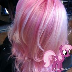 Pinky Pie Hair, Mlp Inspired Hair, Mlp Hair Ideas, Pastel Pink And Purple Hair, Mlp Hairstyles, Harajuku Hair