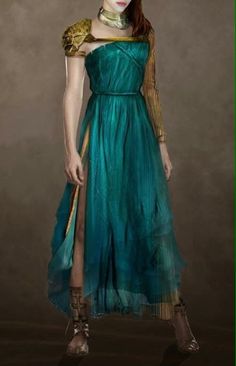 The sort of casual, city dress Gwen and Maya would be given to wear. Something different with the sleeves. Asgardian Dress, Fantasy Dresses, Fantasy Gowns, City Dress, Dress Images, Minimalist Wardrobe, Fantasy Dress