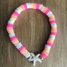 6 1/2 in. Bracelet, stretchy string Handmade Jewelry Display, Make Clay Beads, Clay Bead Bracelets, Colorful Bead Bracelets, Clay Bracelets, Clay Bead Necklace, Beaded Braclets, Homemade Bracelets, Preppy Bracelets