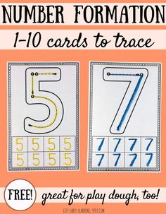 the number formation game for kids to practice numbers