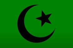 the flag of pakistan with a star and crescent in the center on a green background