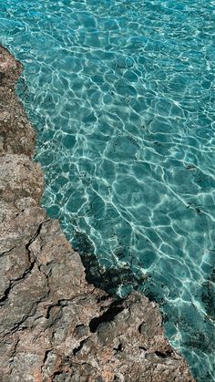 the water is crystal clear and blue