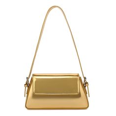 PRICES MAY VARY. 【Gold Shoulder Bag】The surface of this cute purse is made of high-quality PU leather, crafted with a special technique to create a smooth, mirror-like finish. It has a laser-like sheen that enhances its overall quality. It is of premium quality, durable, fashionable, unique, and versatile. 【Small Hobo Bag】Dimensions of 10.43 x 2.28 x 4.92 inches (LxWxH) / 26.5 x 5.8 x 12.5 CM. It features a flap design with a smooth internal zipper to prevent items from falling out. 【Multi-funct Gold Shoulder Bag, Y2k Purse, Silver Bag, Clear Purses, Gold Purse, Cute Purse, Metallic Purse, Women Y2k, Clear Bag