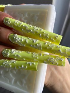 Bedazzled Nails, Long Square Nails, Baby Nails, Exotic Nails, Long Square Acrylic Nails, Unique Acrylic Nails, Jelly Nails, Kawaii Nails, Hot Nails