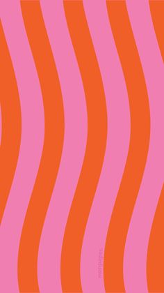 an orange and pink striped background with wavy lines on the bottom right half of the image