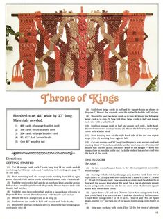 an article in the knitting book, throne of kings