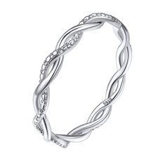 PRICES MAY VARY. 💕【Dainty Twisted Eternity Ring】💕 Elegant interwoven design, so simple buy classic, never out of fashion. Wear together with your wedding diamond ring, it will be a great protector also. 💕【S925 Sterling Silver Band Ring】💕 Made of S925 sterling silver, nickle and lead free, safe and hypoallergenic. High polish and lightweigt to be comfort fit, tarnish resistant, will never make your hand green. 💕【Minimalist Cute Stacking Ring】💕 Every Day Ring Pieces. Simple fashion modling m Twisted Eternity Ring, Pinky Rings For Women, Green Minimalist, Wishbone Ring, Wedding Diamond, Pear Shaped Ring, Ring Elegant, Simple Ring, Sterling Silver Rings Bands