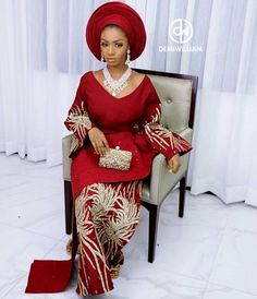 Red African Wedding Dress, African Lifestyle, Yoruba Wedding