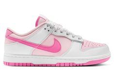 Nike Dunk Low Pink Foam (Women's) Nike Dunk Low Pink Foam, Dunk Low Pink Foam, Nike Dunk Low Outfit, Jordan 1 Green, Wmns Dunk Low, Nike Shoes Women Fashion, Pink Nike Shoes, Pretty Sneakers, Blue Jordans