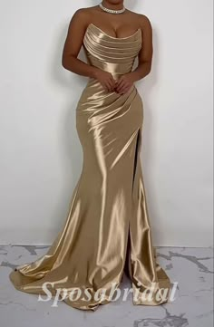 Sexy Elastic Satin Sweetheart Sleeveless Side slit Mermaid Long Prom D – SposaBridal Classy Prom, Classy Prom Dresses, V Neck Prom Dresses, Stunning Prom Dresses, Prom 2024, Prom Dress Ideas, Prom Inspo, Burgundy Prom Dress, Glamour Dress