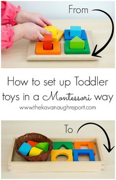 how to set up a toddler toy in a montessoi way with instructions