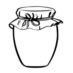 a jar with a bow on the lid coloring pages for kids, free printable